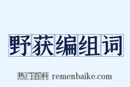 野获编组词是什么意思的图片